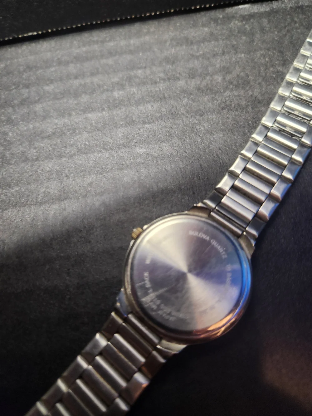 Caravelle Bulova Gold Watch - White Dial